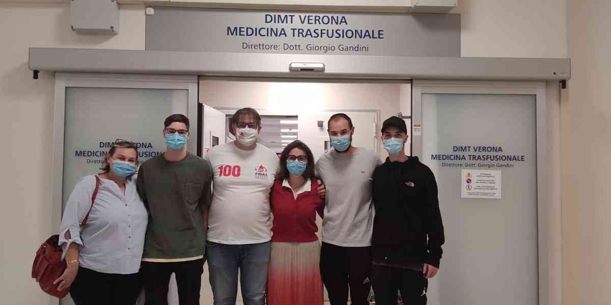 Nicola e i suoi tre figli: tutti donatori di sangue