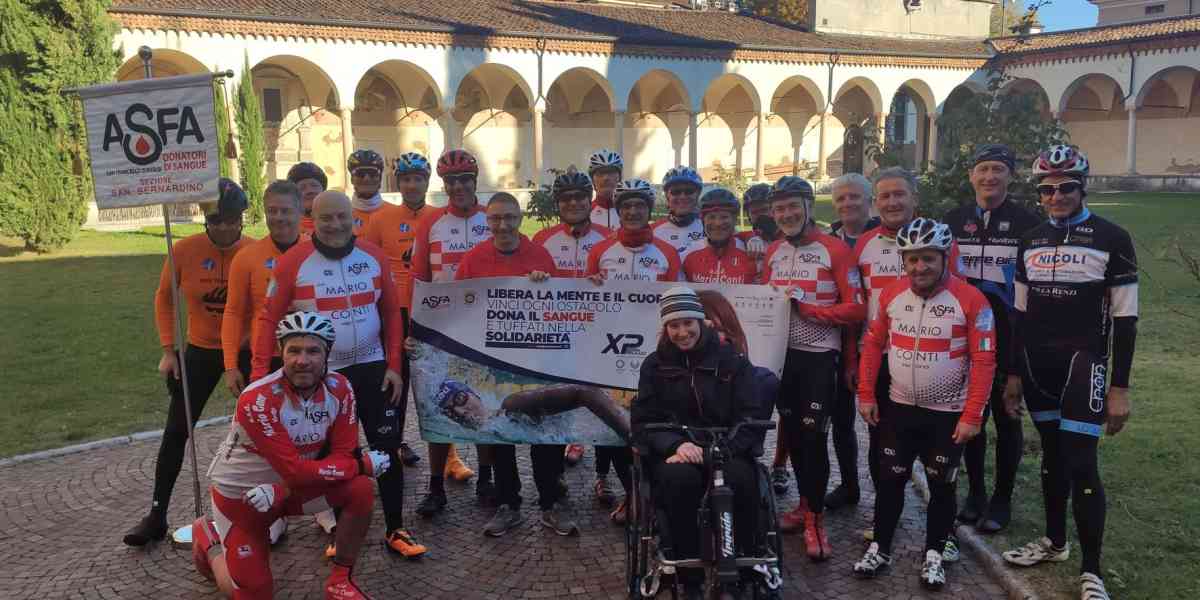 L'Asfa sale in bicicletta per sensibilizzare al dono