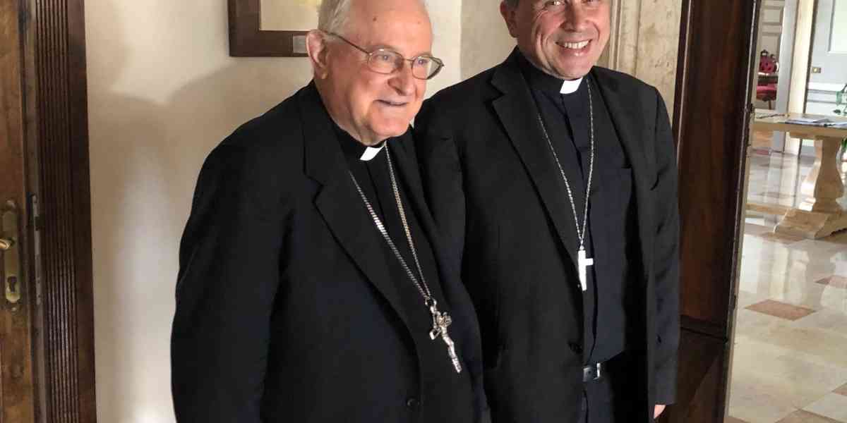 Il vescovo eletto Domenico Pompili ha incontrato mons. Zenti in vescovado