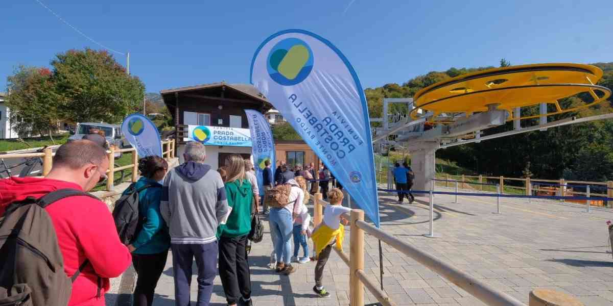 Il ritorno della funivia che porta da Prada ad un passo dal cielo