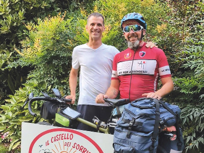 In bici sulla via del dono: il tour solidale di Giancarlo Saggioro
