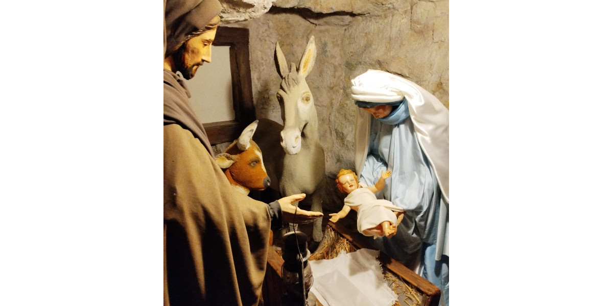 Nel percorso presepistico di Monteforte d'Alpone compare anche papa Leone XIV