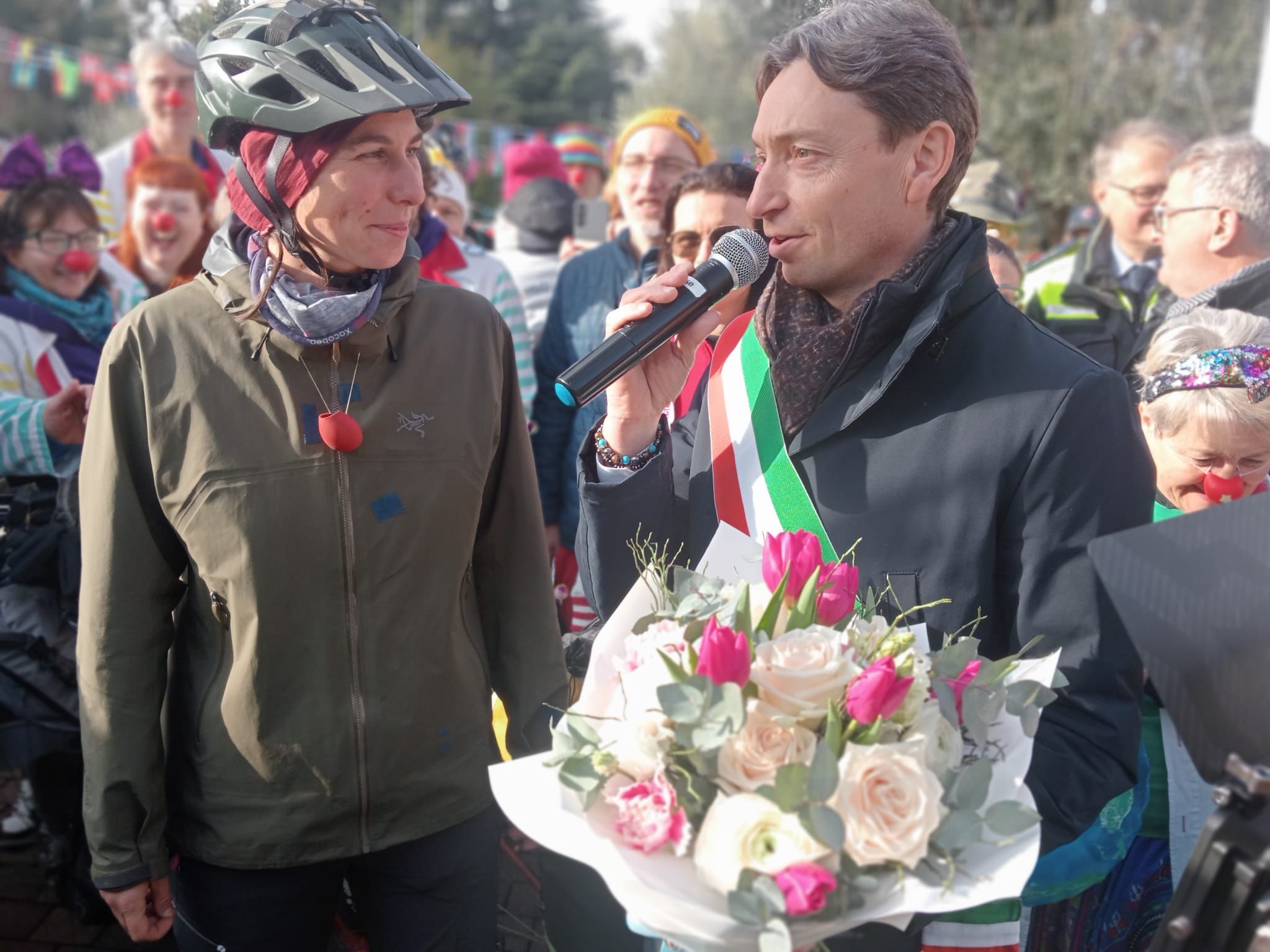 Monica Consolini con il sindaco Damiano Bergamini