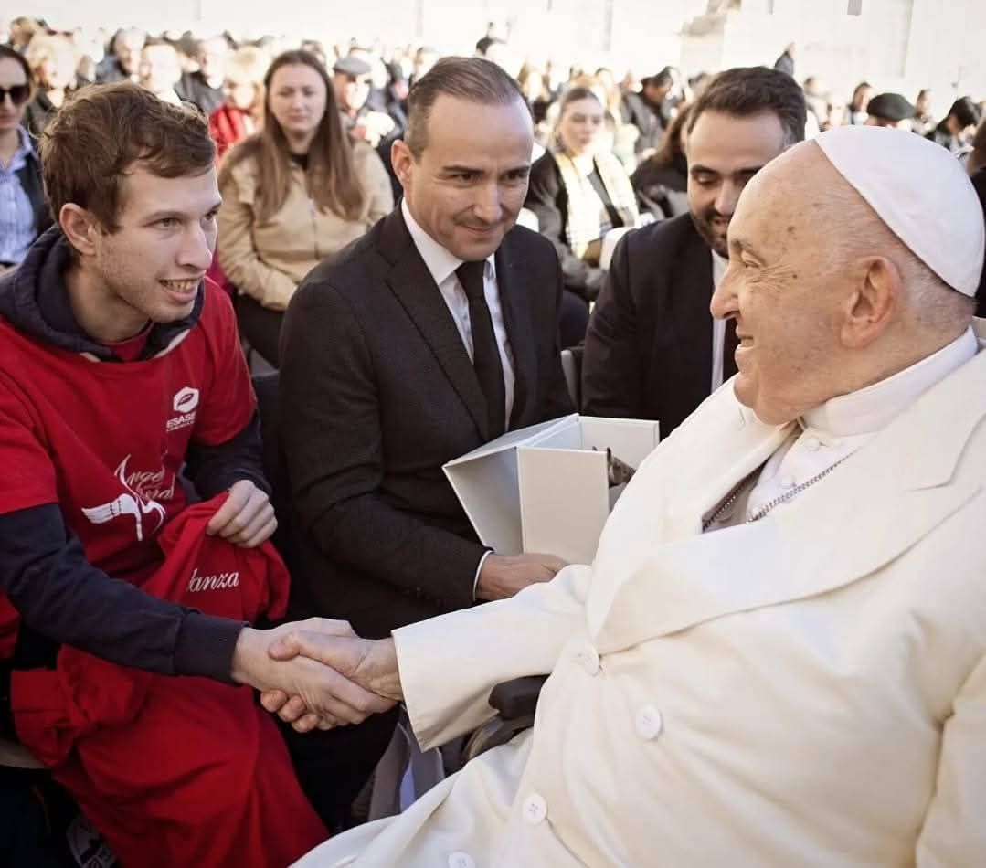 Luca Garzotto con papa Francesco