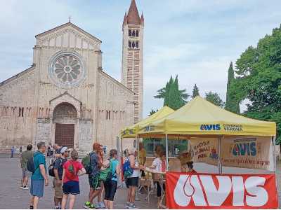 Volontari Avis in cammino fino a Madonna della Corona