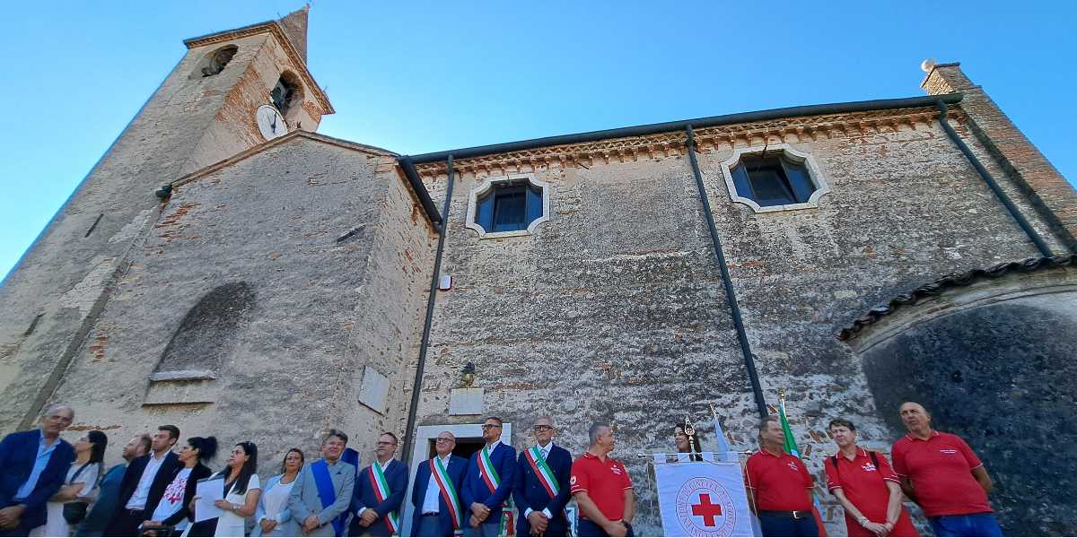 La chiesa di Mazzantica protetta da uno Scudo Blu
